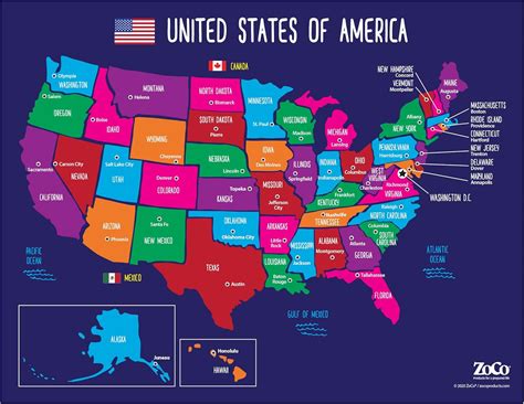 Abrumador cantidad de ventas garra mapa de estados unidos incluyendo alaska con tiempo Carteles ...