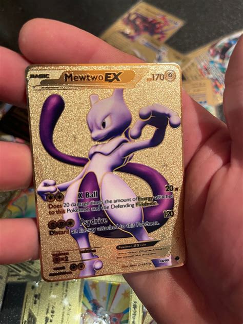 Gold mewtwo pokemon card - asevsoft