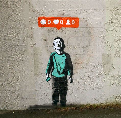 street art stencils show social media culture through graffiti