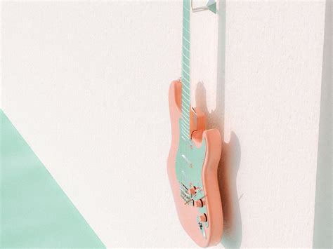 pink guitar by Charles Iwuc on Dribbble