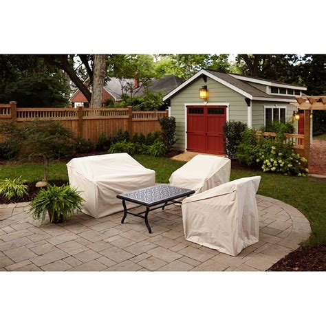 elemental Tan Polyester Patio Furniture Cover in the Patio Furniture Covers department at Lowes.com