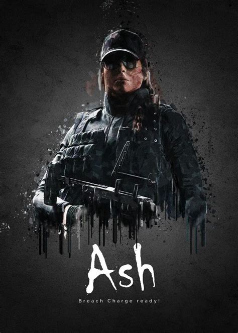 Rainbow Six Siege Characters Ash #Displate artwork by artist "TraXim". Part of a 37-piece set ...