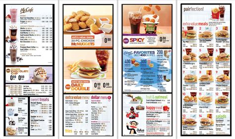 Printable Mcdonalds Menu