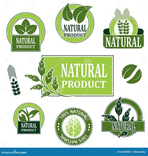 Nature Symbols For Natural Product Stock Images - Image: 34364884