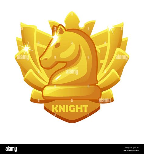 Knight icon. Chess award symbol for chess strategy board game Stock ...