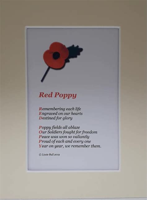 Red Poppies Poem - Etsy UK