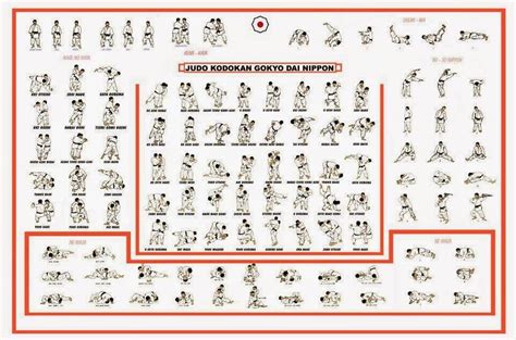 The Traditional Gokyo Of Kodokan Judo Poster, Judo Techniques Poster, Judoka Gift, Judo Dojo ...