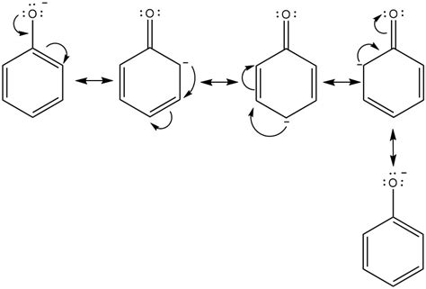 Number of resonance structures possible for phenol and phenoxide ion ...