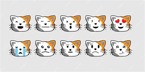 Premium Vector | Cat Emoji Illustration