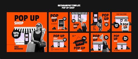 Free PSD | Pop up shop template design