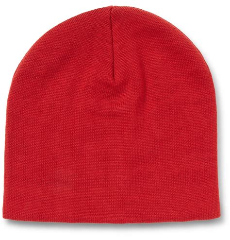 Lyst - Ami Merino Wool Beanie Hat in Red for Men