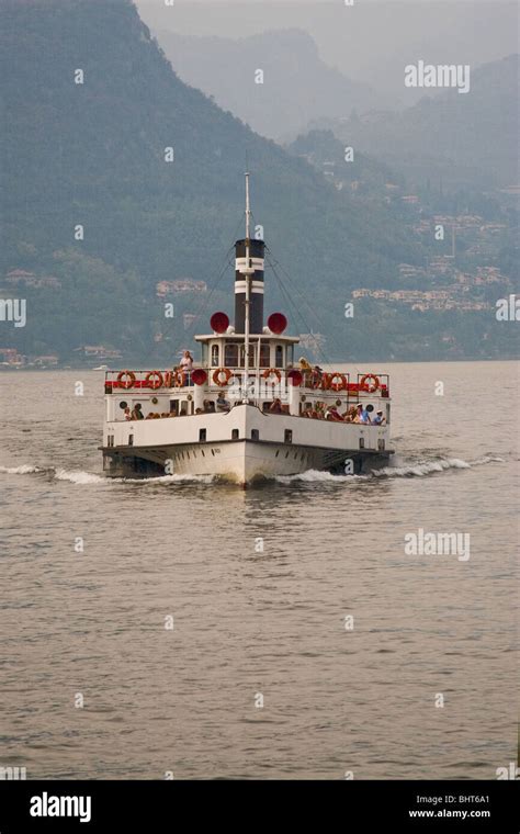 Lake Como passenger ferry Como, Italy Stock Photo - Alamy