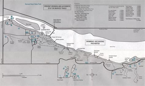 Starved Rock Park - Hiking Trail map