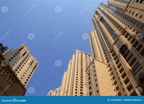 Dubai Marina Skyscrapers stock photo. Image of residential - 16216068