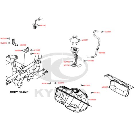 Buy Genuine Kymco Parts - Shop OEM Kymco Motorparts - Motorcycle Fuel / gas tank, fuel pump, gas ...