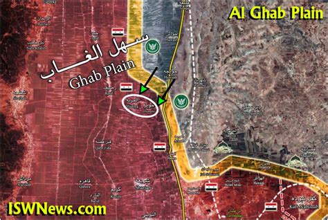 Map of the main axis of militants attacks in the northwest of Hama - Islamic World News