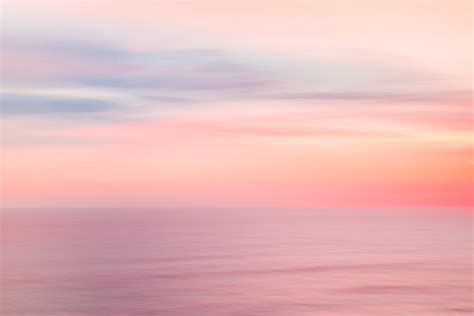 Pink Sunset Sky on Ocean Wallpaper | Happywall