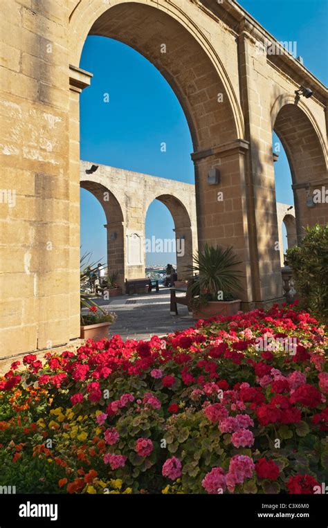 Upper Barrakka Gardens Valletta Malta Stock Photo - Alamy