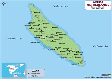 Aruba Political Map By From Worlds Largest Map Store | Images and ...