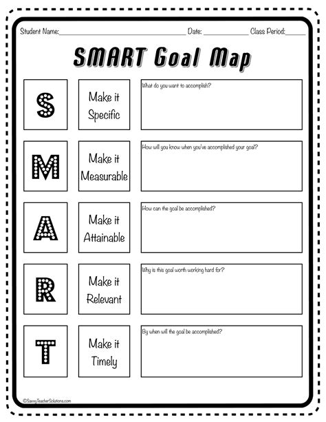 Free Printable Smart Goal Worksheet Goal Setting Worksheet By The Language Of Learning ...