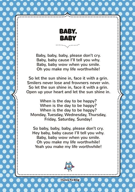 無料ダウンロード baby baby baby lyrics old song 336554-Oh baby oh baby lyrics old song - Pixtabestpictmxch