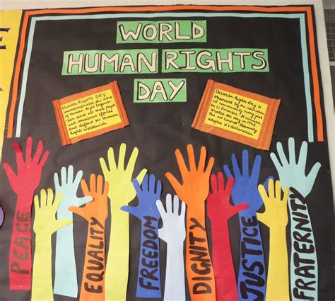 World's Human Rights Day poster | Human rights day, School crafts, Art activities for kids