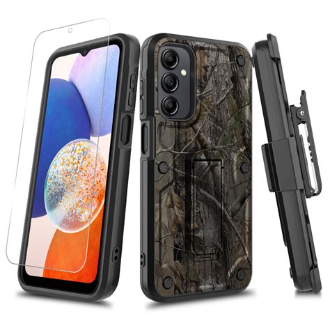 EDGE CLUTCH Series Holster Case w/ Tempered Glass for Samsung Galaxy A15 5G – Camo – OEM ...