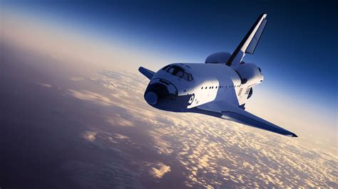 Download Space Cloud Vehicle Space Shuttle 4k Ultra HD Wallpaper