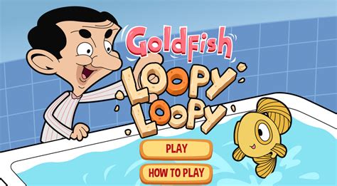 🕹️ Play Mr. Bean Goldfish Loopy Loopy Game: Free Online Fish Jumping ...