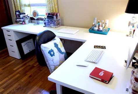 Linnmon Alex | Ikea office desk, Ikea l shaped desk, Craft room office