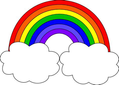 Rainbow With Clouds Clip Art at Clker.com - vector clip art online, royalty free & public domain