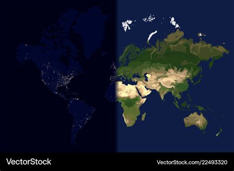 World Map With Day And Night | Kinderzimmer 2018