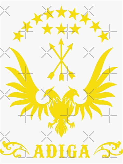 "Circassian Flag,adiga." Sticker for Sale by ShadiAdiga | Redbubble