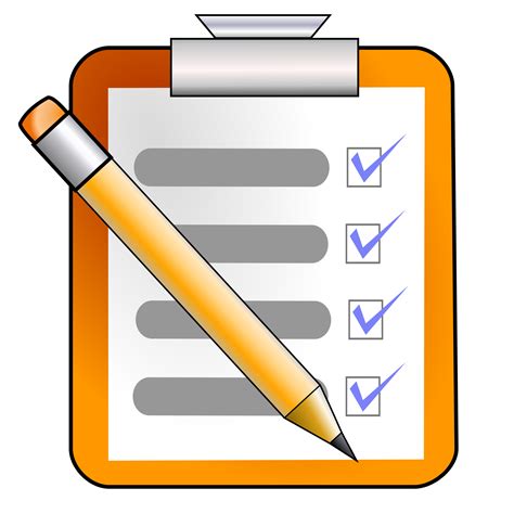 clipart checklist - Clip Art Library