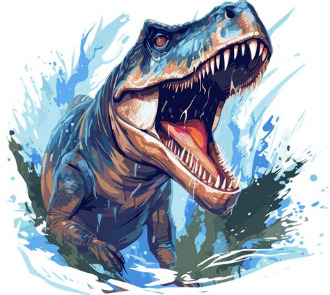 Download Dinosaur Oil Painting, Prehistoric Art, Dinosaur Illustration. Royalty-Free Vector ...