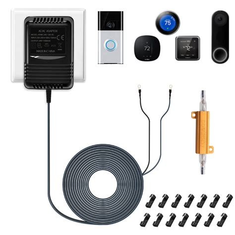 Buy Doorbell Transformer with 8M Long Cable, 24V-500MA Ring Doorbell AC Power Supply Suitable ...