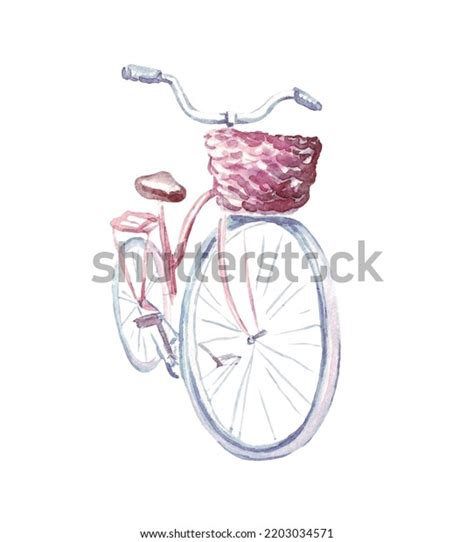 Bicycle Watercolor Clipart Handpainted Illustration Stock Illustration ...