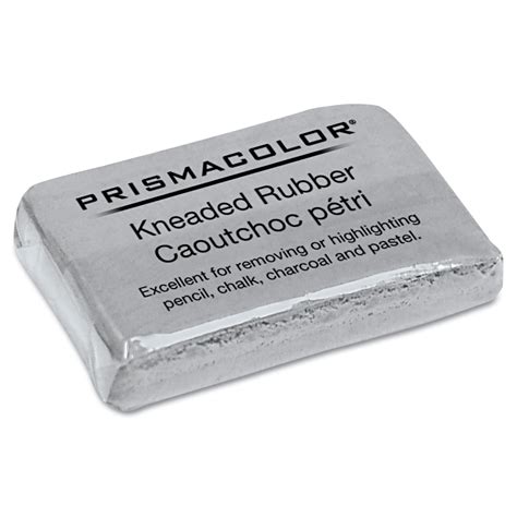 Design Kneaded Rubber Art Eraser, Rectangular, Large, Gray - Zerbee