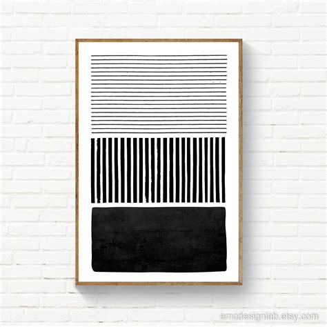 Black & White Minimalist Poster, Modern Minimalism Print, Office Decor, Office Scandi Wall Art ...