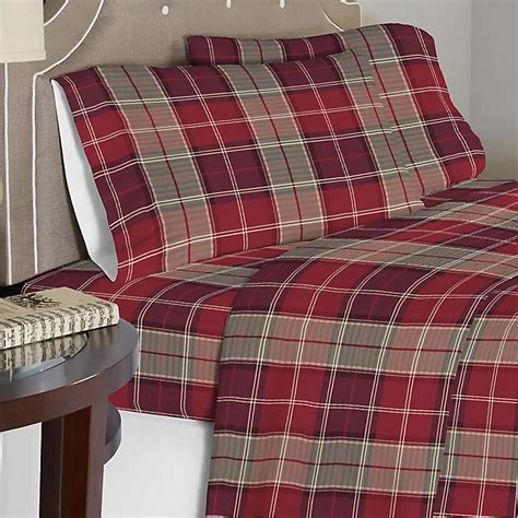 Red Flannel Bed Sheets Queen - Hanaposy