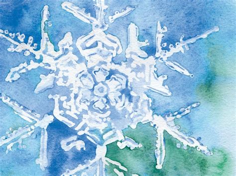 Snowflake Watercolor Painting Giclee Reproduction Fine Art - Etsy