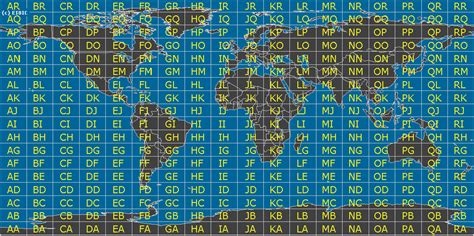 IARU Maidenhead Grid Locator Map of the World | Maidenhead, Map, Radio