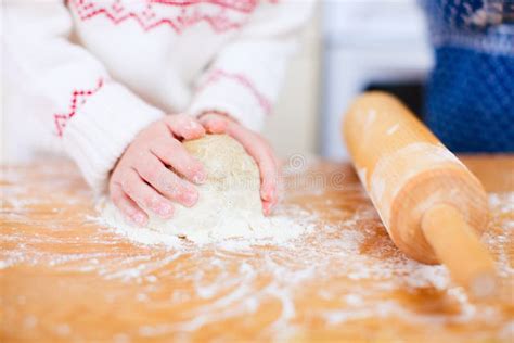 Kneading dough stock image. Image of person, bake, child - 27488051