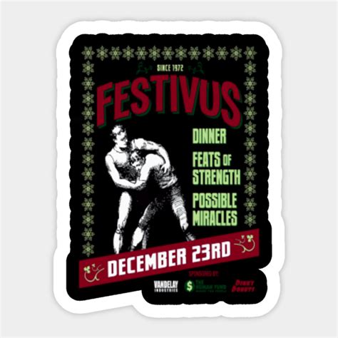 Feats of Strength Festivus Holiday Christmas - Feats Of Strength Festivus Holiday Chri - Sticker ...