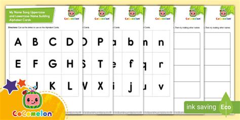 FREE! - CoComelon: Upper and Lowercase Name Building Alphabet Cards