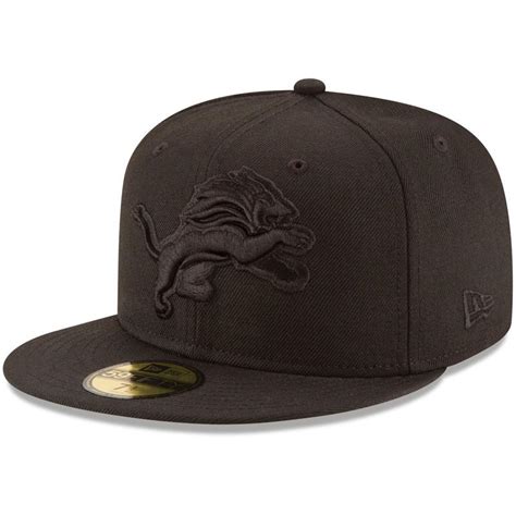 Detroit Lions New Era Black on Black 59FIFTY Fitted Hat | Fitted hats, New era, Hats for men