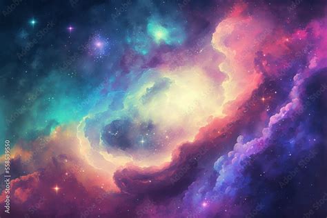 Galaxy background and pastel color Stock Illustration | Adobe Stock