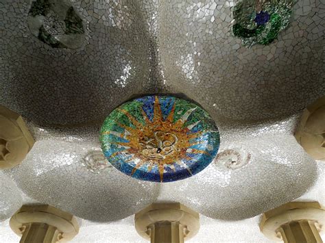 Park Guell Column Mosaic | The beautiful mosaic celing of an… | Flickr