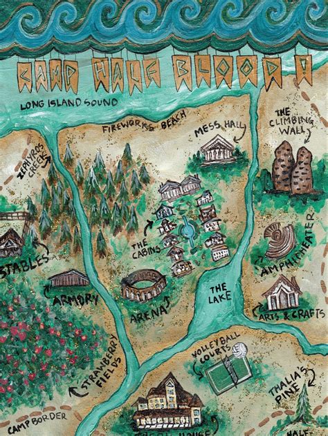 Map of Camp Half-Blood ART PRINT • Sweet Sequels