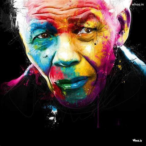 Nelson Mandela Colorful Face Painting